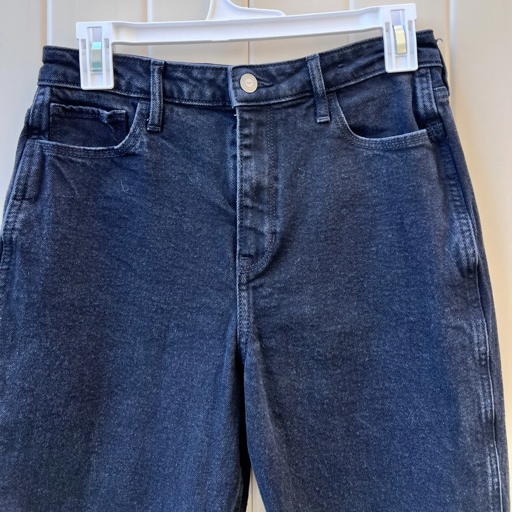 Hollister Black Cotton Ultra High Rise Mom Jeans‎ sz 27